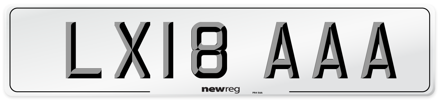 LX18 AAA Number Plate from New Reg